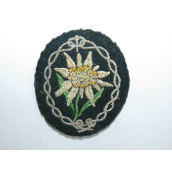 Нарукавный знак Edelweiss для горно-стрелковых частей Вермахта. Espenlaub militaria