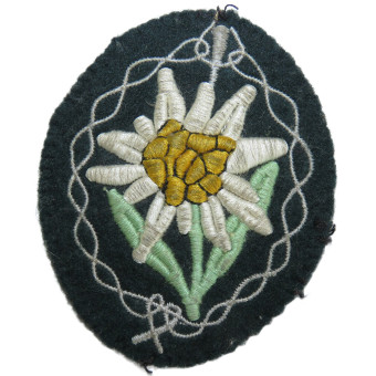 Rare Edelweiss sleeve insignia of the Wehrmacht. Espenlaub militaria