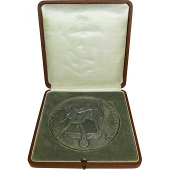 3ème Reich Reichsparteitag alliage médaille médaillon / 1938 Table. Espenlaub militaria