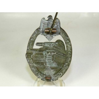 Bronze Panzerkampfabzeichen, Tank assault badge, die struck, unmarked. Espenlaub militaria