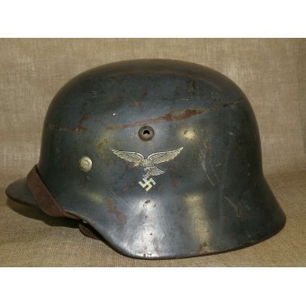 ET 62 doble casco de acero calcomanía Luftwaffe temprana. Espenlaub militaria