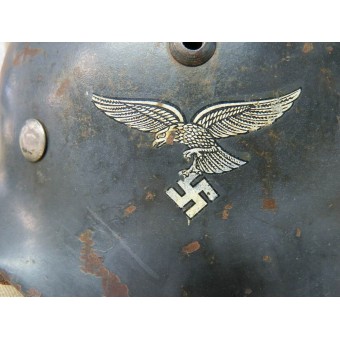 ET 62 Doppelabziehbild Luftwaffe früher Stahlhelm. Espenlaub militaria