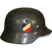 ET 62 double décalcomanie casque d'acier précoce de la Luftwaffe