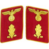 High ranking collar tabs in mint condition for Political leader in NSDAP