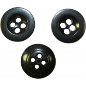 Medium size button for trousers and Panzer tunics, black. 17 mm