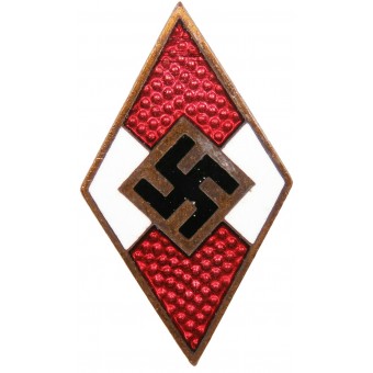 Ein frühes Mitgliedsabzeichen der Hitlerjugend aus der Zeit vor 1936. Espenlaub militaria