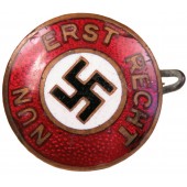 Nazi sympathizer badge, an unique early "Nun erst recht" badge by Schanes Wien