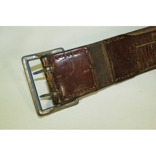 Brown leather Luftwaffe officers belt- Belts & Buckles