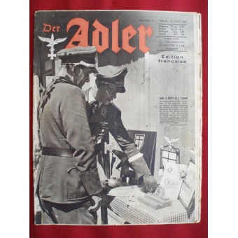 Duitse WW2 Der Adler Franse taal! Augustus, 1943.. Espenlaub militaria