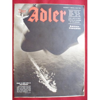 Saksalainen WW2 “Der Adler” ranskan kieli! Mai, 1942.. Espenlaub militaria
