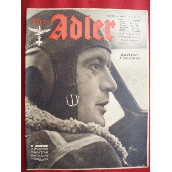 Duitse WW2 Der Adler Franse taal! Maart 1942.. Espenlaub militaria
