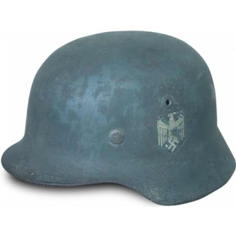 Casco de acero alemán M35 sola etiqueta Wehrmacht. Espenlaub militaria