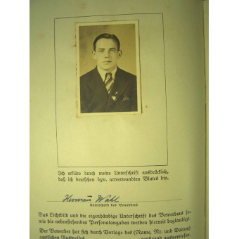 DRL Reichsportabzeichen, certificato sportbadge. Espenlaub militaria