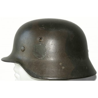WW2 tedesco mimetizzato M 40, casco ET 64 acciaio. Espenlaub militaria