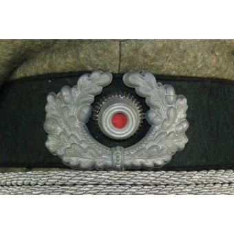 Heer Pioneer-officershatt med visir, tillverkad av Fritz Borkmann. Espenlaub militaria