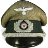 Cappello con visiera da ufficiale dell'Heer Pioneer, realizzato da Fritz Borkmann