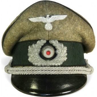 Heer Pioneer-officershatt med visir, tillverkad av Fritz Borkmann. Espenlaub militaria