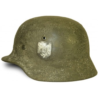 M 35 SD gecamoufleerde Wehrmacht-helm. Espenlaub militaria