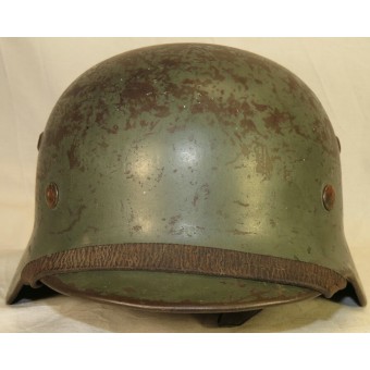 M35 dubbele decal wehrmacht helm, polizei opnieuw uitgegeven. Espenlaub militaria