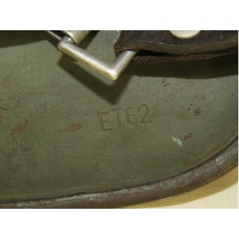 Стальной шлем Полиции 3-го Рейха. M 35, ЕТ 62, номер партии  3597. Бывшая двухдекалка Вермахт. Espenlaub militaria