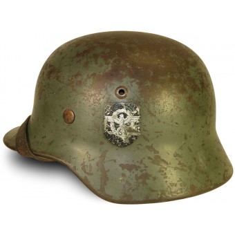 M35 doppio decalcomania Wehrmacht casco, Polizei ripubblicato. Espenlaub militaria