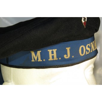 HJ Marine vervollständigt Matrosenhut mit M.H.J. Osnabrück. Espenlaub militaria