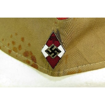 HJ Schiffchen. Coton, chapeau côté rouge canalisé. Espenlaub militaria