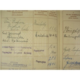 Deutsches Reich tercero Reich libro Identificación personal para el empleador. Espenlaub militaria