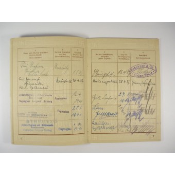 Deutsches Reich 3rd Reich Persoonlijk ID-boek voor werkgever. Espenlaub militaria