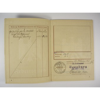 Deutsches Reich Terzo Reich libro ID personale per datore di lavoro. Espenlaub militaria