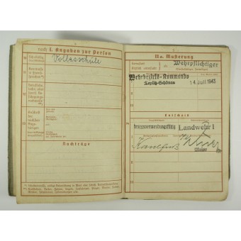 WW2-3rd Reich-sotilaat Wehrpass ID -kirja. Espenlaub militaria
