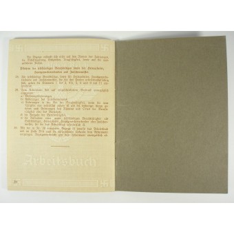 WW2 Alkuperäinen kolmas Reich Arbeitsbook -kirja työnantajalle. Espenlaub militaria