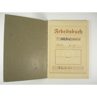 WW2 Origineel 3rd Reich Arbeitsbook-Book voor werkgever. Espenlaub militaria