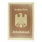 Libro d'identità originale del Terzo Reich della seconda guerra mondiale per il datore di lavoro