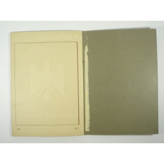 WW2 tercera originales Reich libro Identificación personal para el empleador. Espenlaub militaria