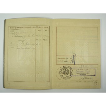 WW2 original 3rd Reich personlig ID-bok för arbetsgivare. Espenlaub militaria