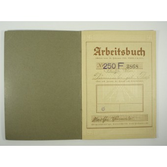 WW2 Alkuperäinen kolmas valtakunnan henkilökohtainen henkilötodistus työnantajalle. Espenlaub militaria