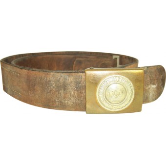 Ceinture impériale prussienne et boucle en laiton. Espenlaub militaria