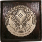 3ème Reich Association de chasse Deutsche Jägerschaft Plaque tir preis Salzwedel 1934 /35