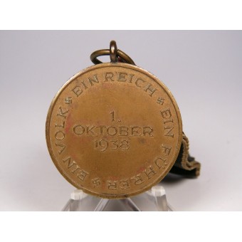 Medaille tot de herinnering aan de annexatie van de Sudetenland op 1 oktober 1938. Espenlaub militaria