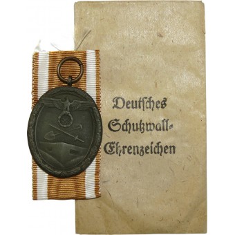 Medalla West Wall en el paquete de premio. Deutsche Schutzwall. Espenlaub militaria