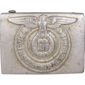 Hebilla de aluminio Waffen SS Overhoff marcada SS 36/40 RZM