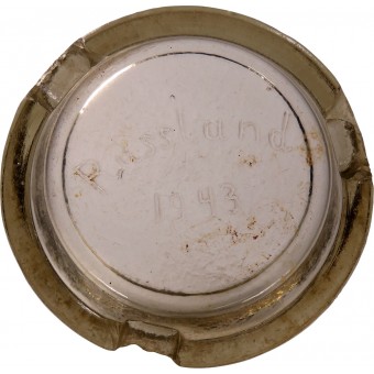 Ashtray Russland 1943, made in memory of the service on the Eastern Front. Espenlaub militaria