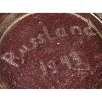 Ashtray Russland 1943, made in memory of the service on the Eastern Front. Espenlaub militaria