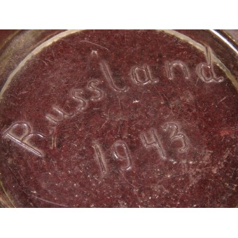 Ashtray Russland 1943, joka on tehty itäisen rintaman palvelusta. Espenlaub militaria