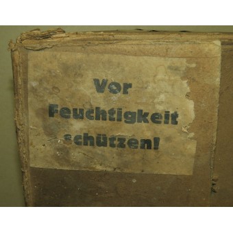 Embalaje de cartón para 10 latas de conservas pan alemán de la Wehrmacht, junio de 1943. Espenlaub militaria