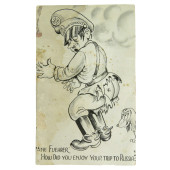 Anti-fascist postcard with caricature of Hitler