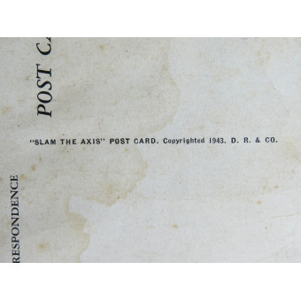 Антифашистская почтовая открытка с карикатурой на Гитлера. Espenlaub militaria