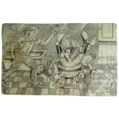 Anti-fascist postcard with caricature of Hitler and his allies