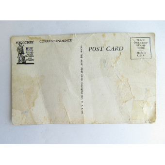 Anti-fascist postcard with caricature of Hitler and his allies. Espenlaub militaria